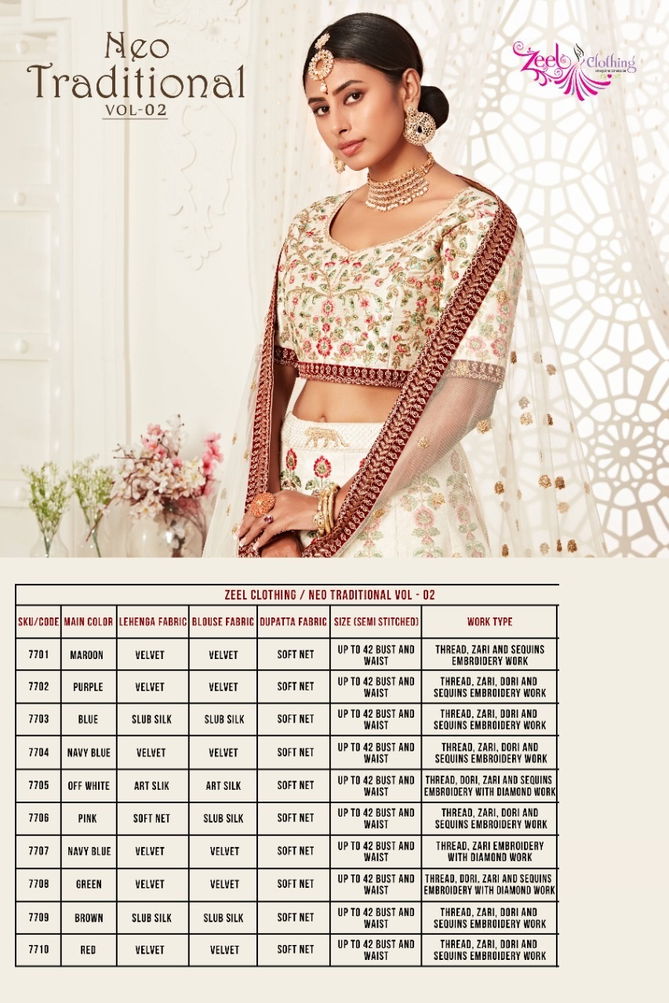 Neo Traditionl Vol 2 By Zeel Clothing Wedding Lehenga Choli Orders In India